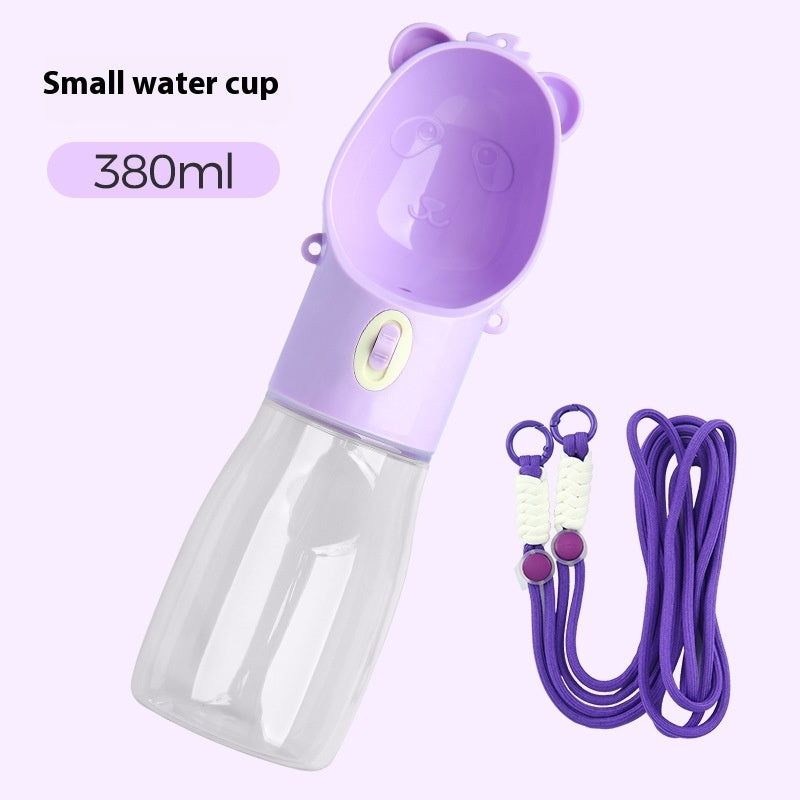 2-in-1 Portable Pet Water & Food Bottle – Leak-Proof Travel Feeder for Dogs & Cats