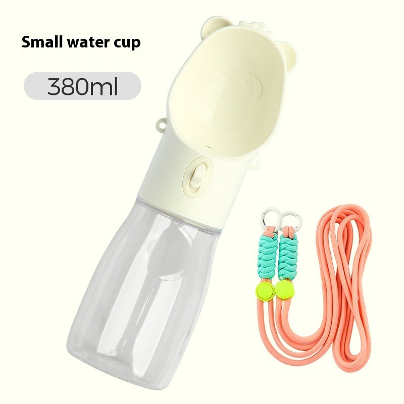 2-in-1 Portable Pet Water & Food Bottle – Leak-Proof Travel Feeder for Dogs & Cats