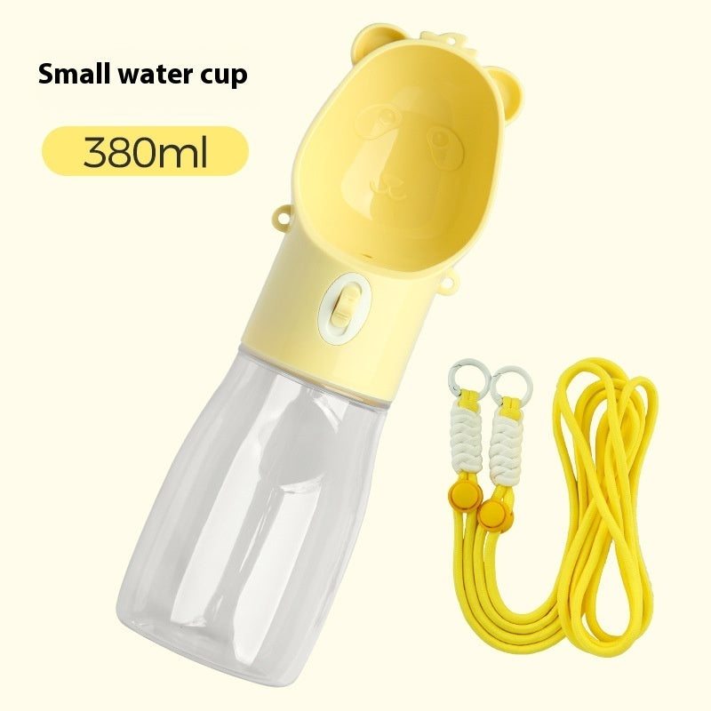 2-in-1 Portable Pet Water & Food Bottle – Leak-Proof Travel Feeder for Dogs & Cats