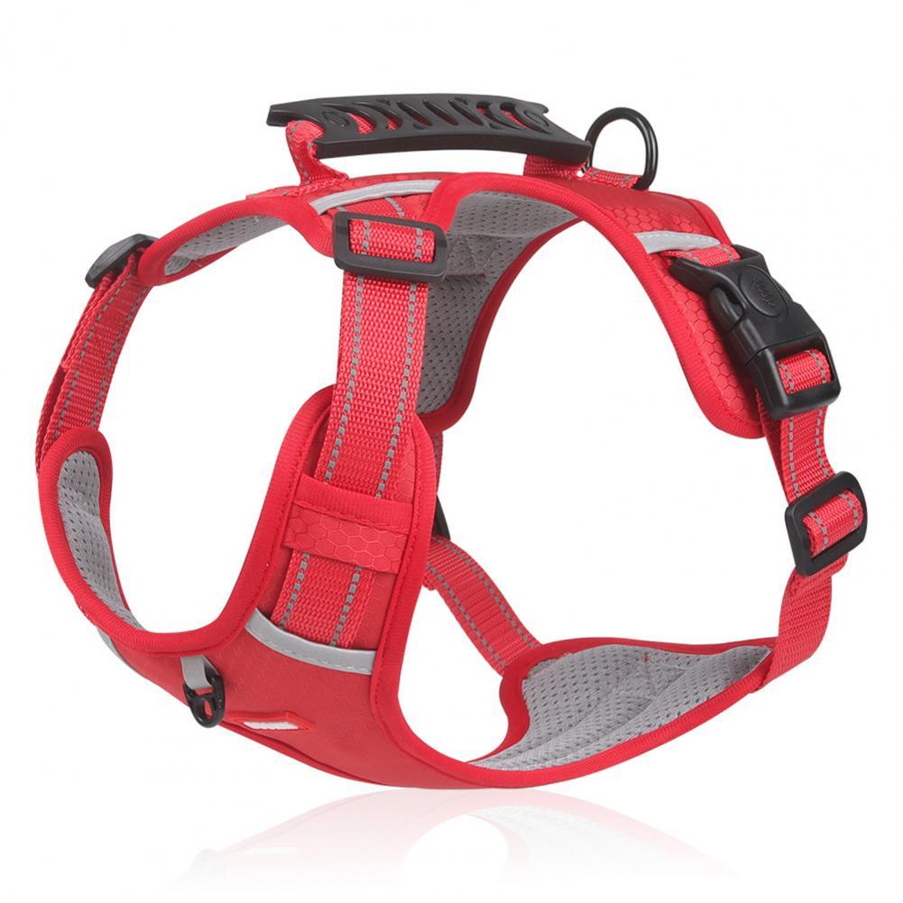 Nylon Reflective No-Pull Dog Harness Vest – Breathable, Adjustable, and Safe for All Sizes
