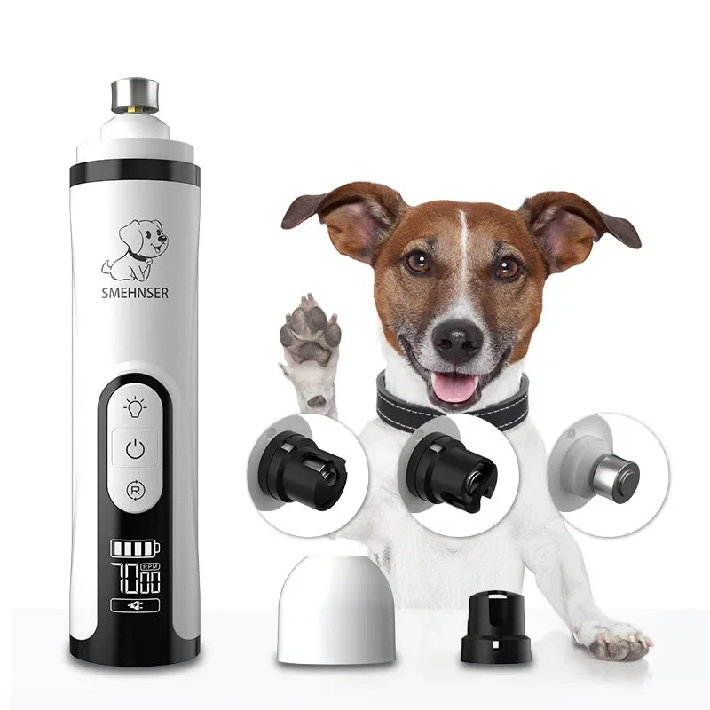 Electric Pet Nail Grinder – Safe and Quiet Grooming for Dogs and Cats