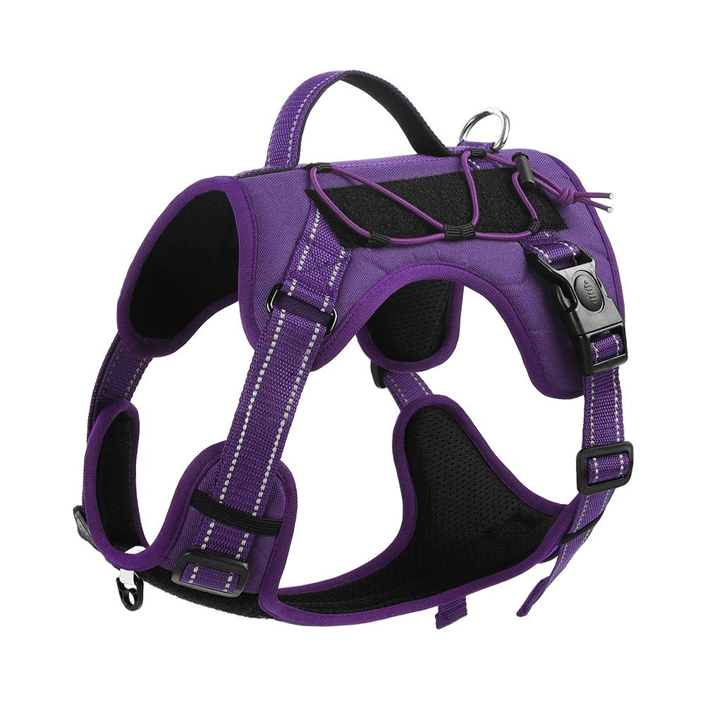 Anti-Break Loose Dog Harness with Hand-Held Rope – Durable Polyester Pet Leash for Daily Walks