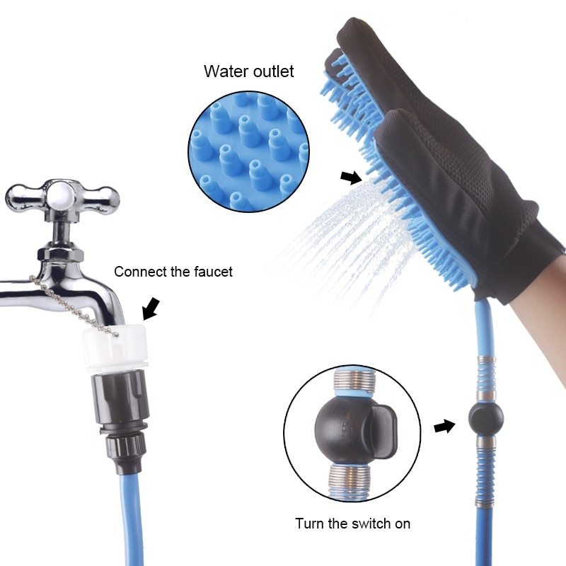 Pet Bathing Shower Tool – Handheld Sprayer Head for Dogs & Cats with Gentle Water Flow