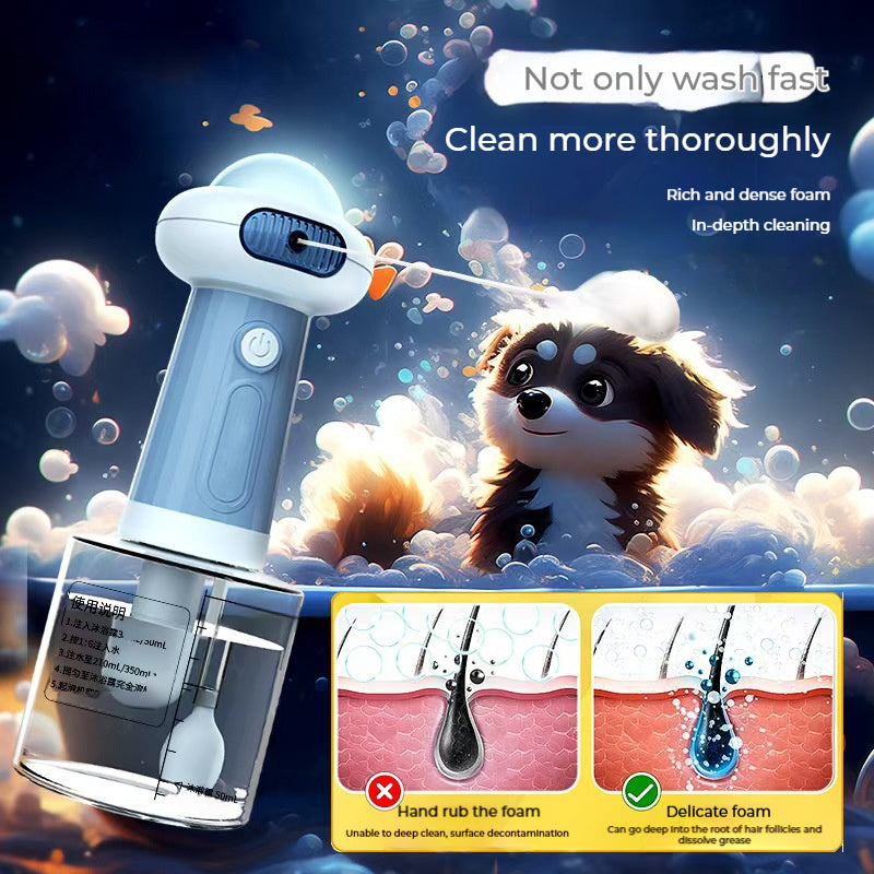 Automatic Pet Bathing Foaming Machine – Electric Bubble Cleaner for Dogs and Cats