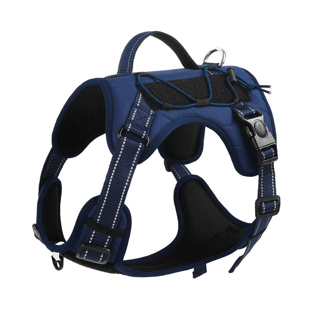 Anti-Break Loose Dog Harness with Hand-Held Rope – Durable Polyester Pet Leash for Daily Walks