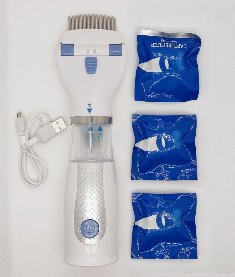 USB Rechargeable Pet Lice Remover – Electric Flea & Lice Comb for Dogs and Cats