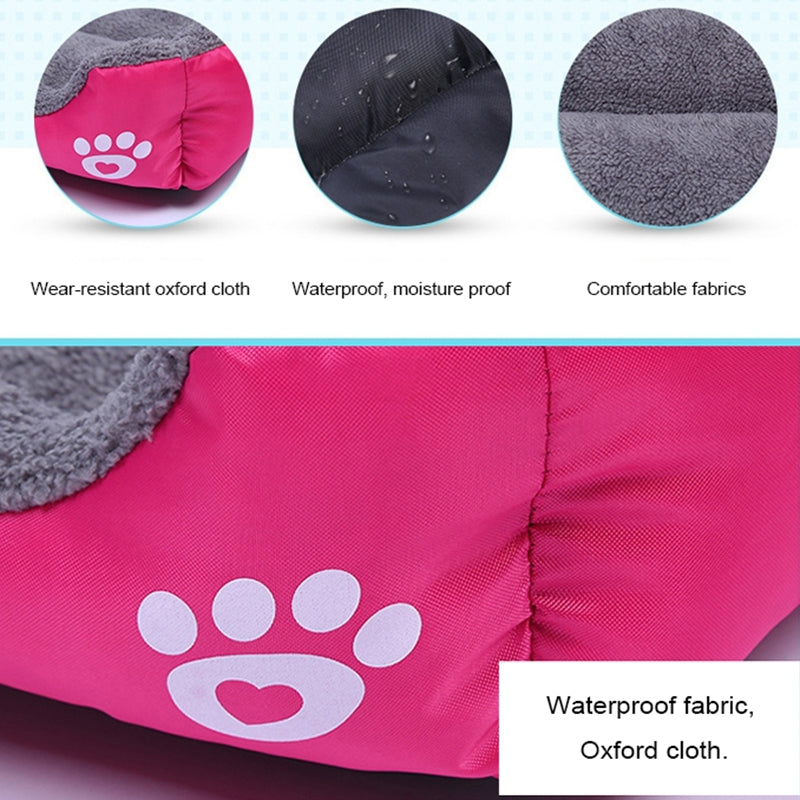 Soft Cozy Fleece Pet Bed – Waterproof, Warm &amp; Washable