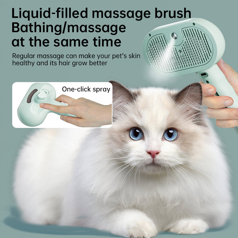 Upgraded Pet Electric Grooming Comb, Steam Hair Removal & Cleaning Set, Styling Accessories for Dogs & Cats