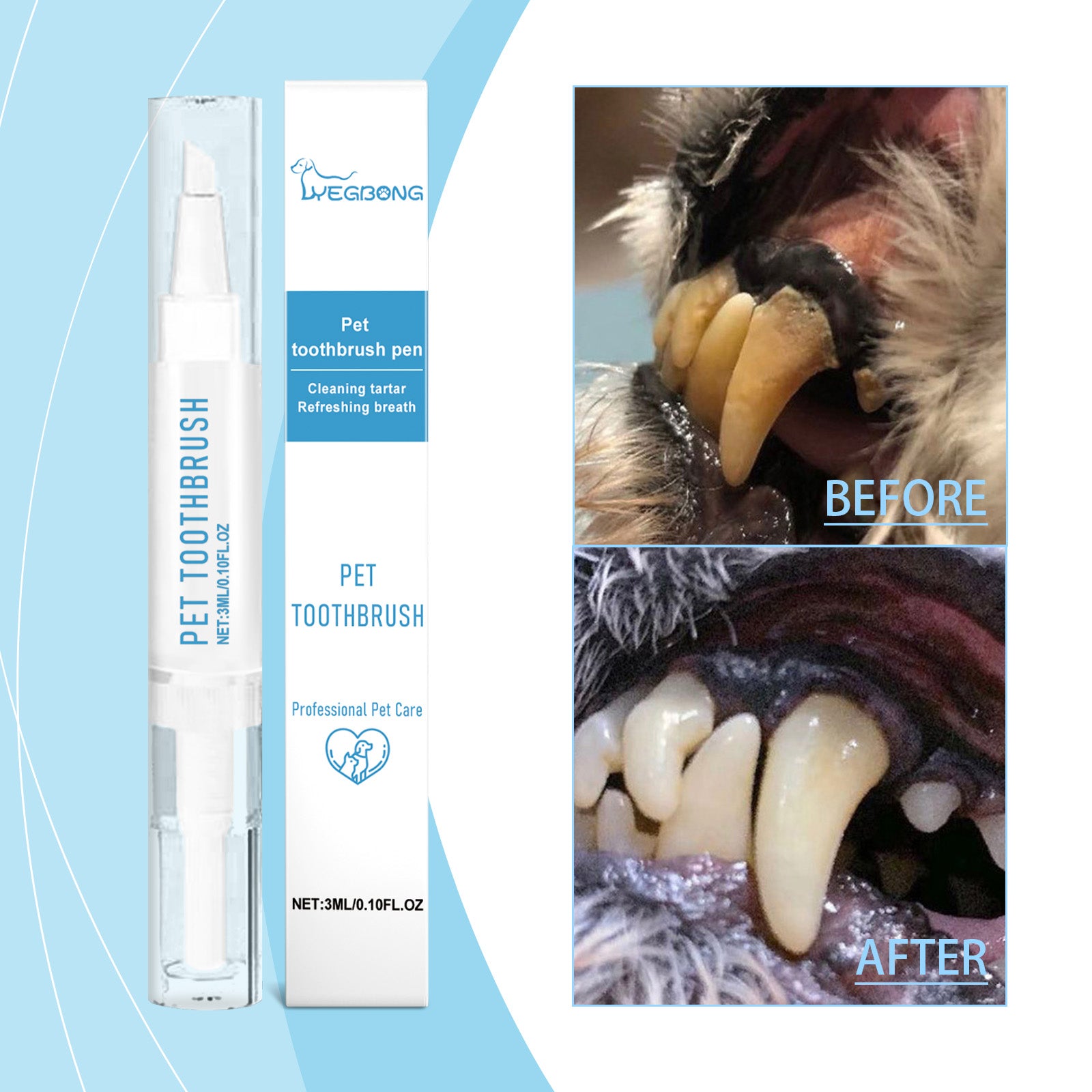 Pet Teeth Cleaning Pen – Fresh Breath & Gentle Gum Care