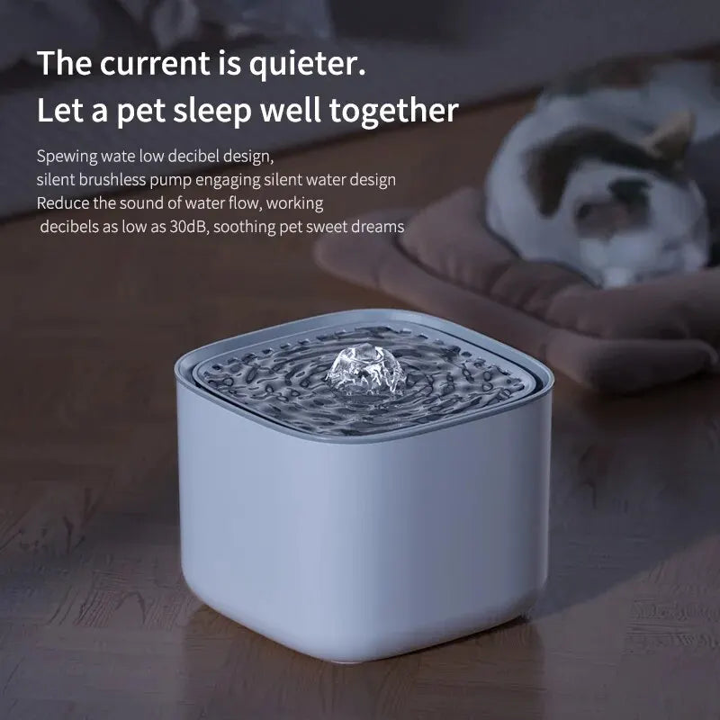 3L Automatic Pet Water Fountain – Circulating Filter Feeder with USB &amp; Anti-Dry Pump