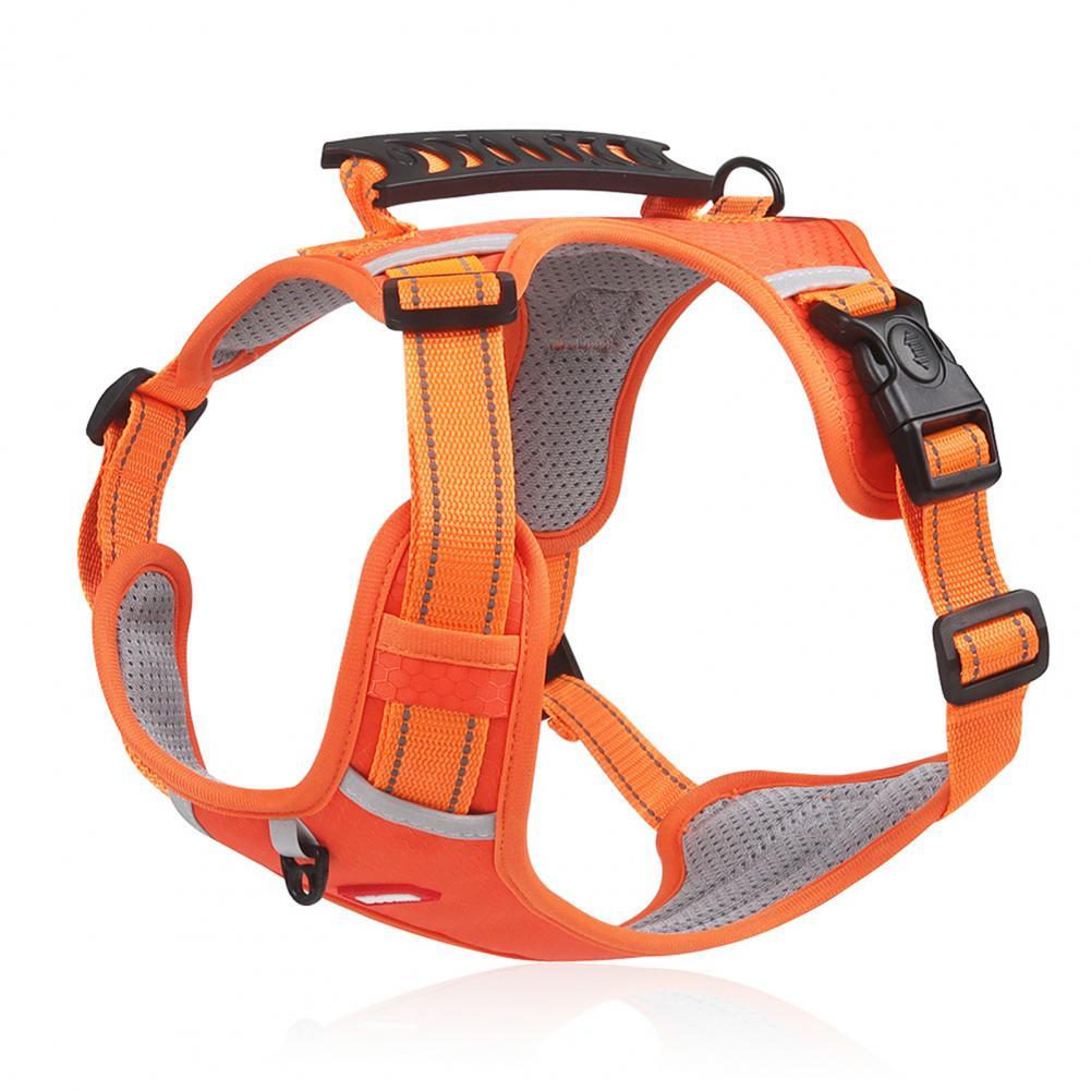 Nylon Reflective No-Pull Dog Harness Vest – Breathable, Adjustable, and Safe for All Sizes