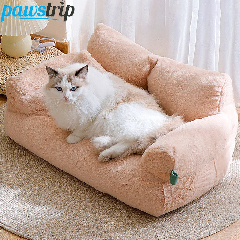 Luxury Cat Bed Sofa – Winter Plush Nest for Cats & Small Dogs