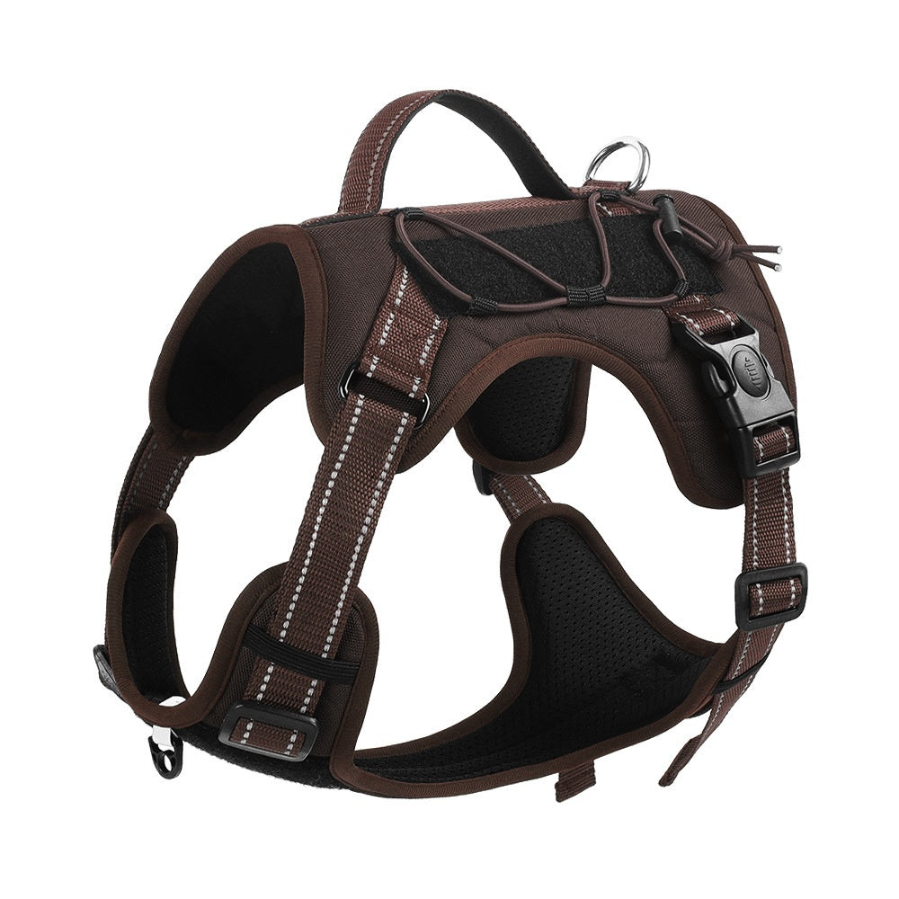 Anti-Break Loose Dog Harness with Hand-Held Rope – Durable Polyester Pet Leash for Daily Walks