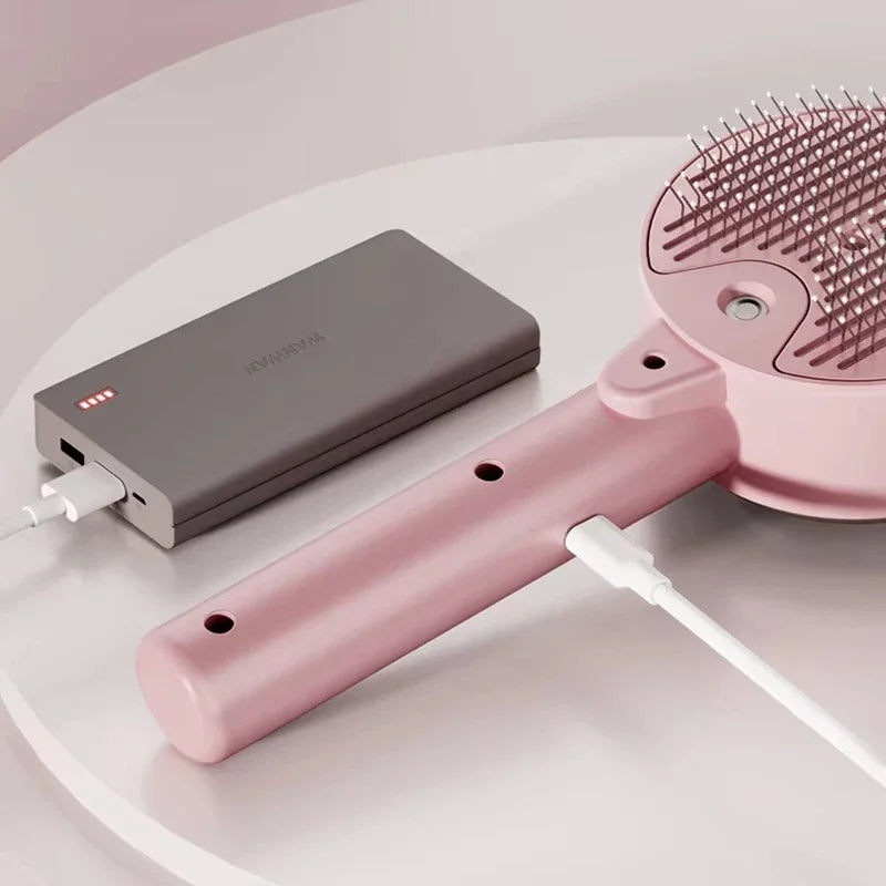 Electric Pet Spray Massage Comb – Steam Water Spray Brush for Cats Dogs, Rechargeable Grooming and Hair Remover Tool