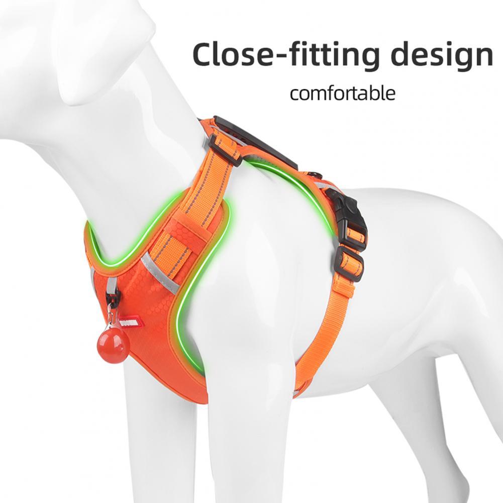 Nylon Reflective No-Pull Dog Harness Vest – Breathable, Adjustable, and Safe for All Sizes