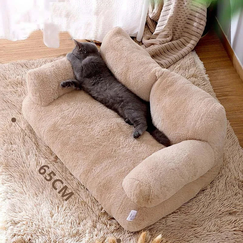 Luxury Cat Bed Sofa – Winter Plush Nest for Cats & Small Dogs