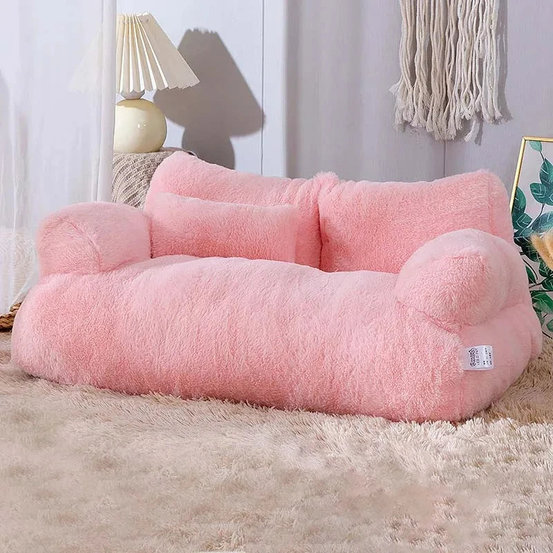 Luxury Cat Bed Sofa – Winter Plush Nest for Cats & Small Dogs