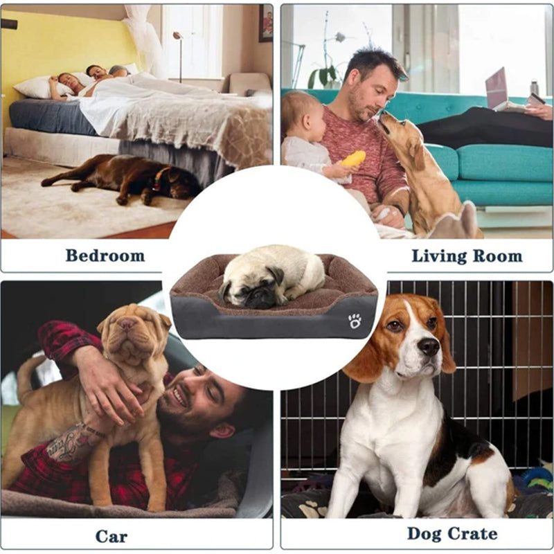Soft Cozy Fleece Pet Bed – Waterproof, Warm &amp; Washable
