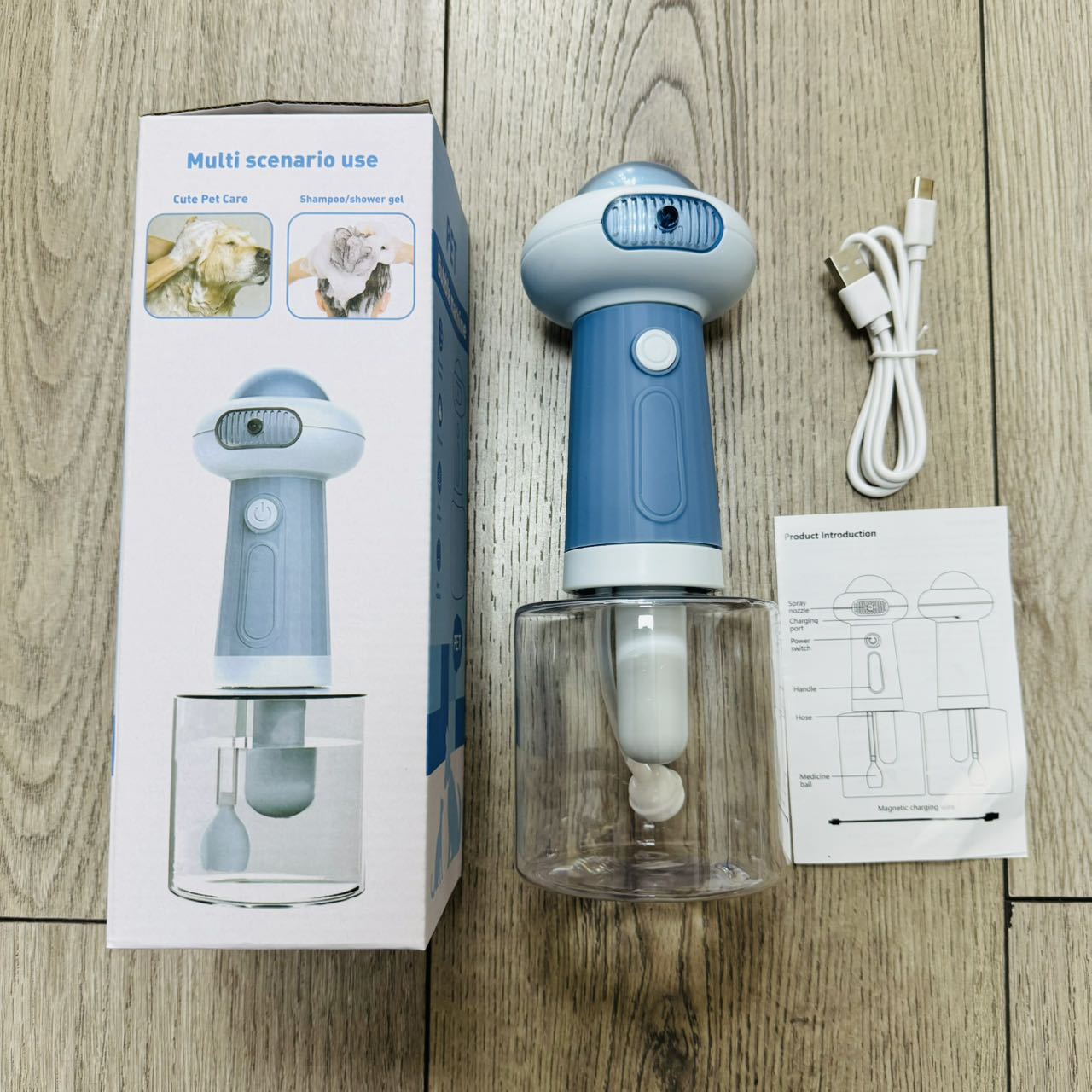 Automatic Pet Bathing Foaming Machine – Electric Bubble Cleaner for Dogs and Cats