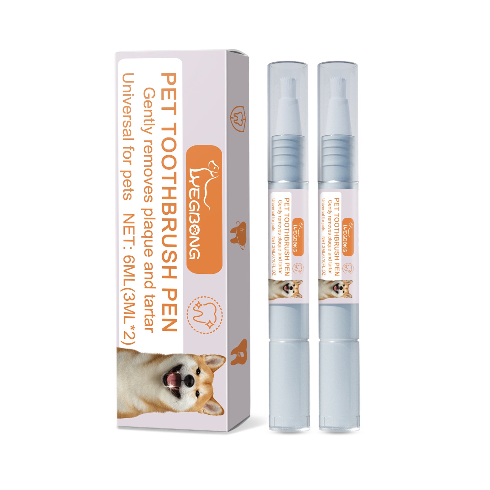 Pet Toothbrush Pen – Tartar & Plaque Remover for Dogs & Cats