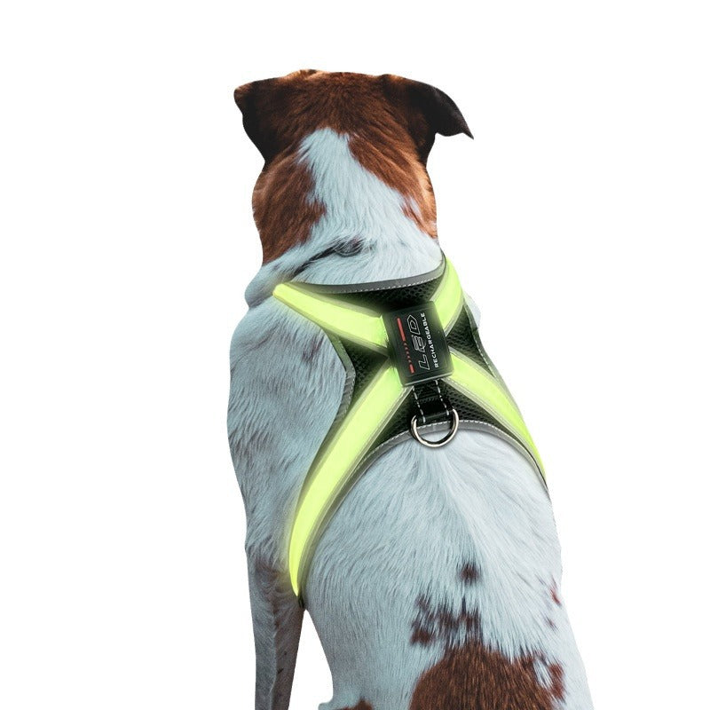Pet supplies: flushable, 8 - gear, color - changing LED, chest braces, clothes and collars with traction.
