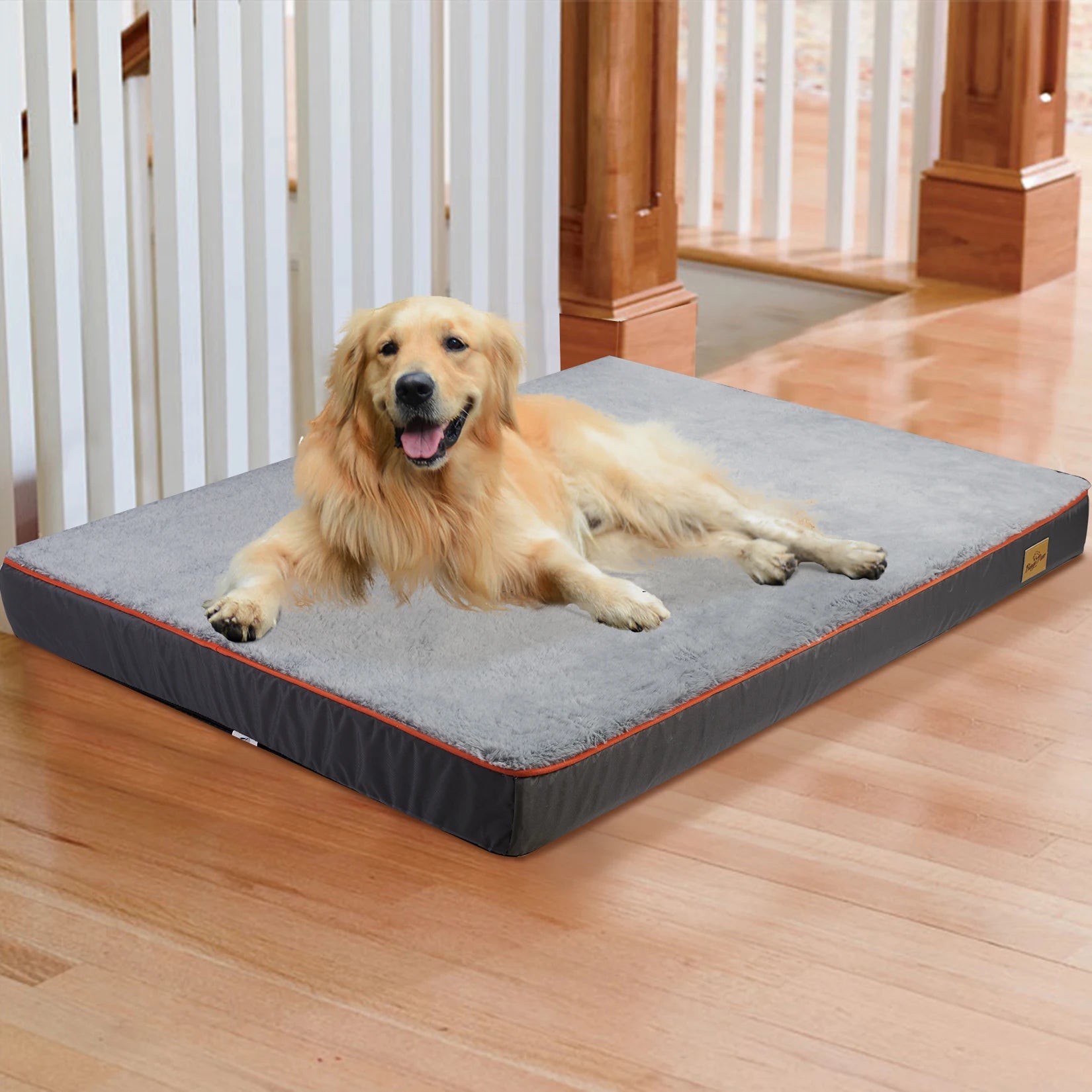 BINGOPAW Large Orthopedic Dog Bed – Memory Foam Waterproof Pet Bed with Removable Washable Cover & Nonskid Bottom