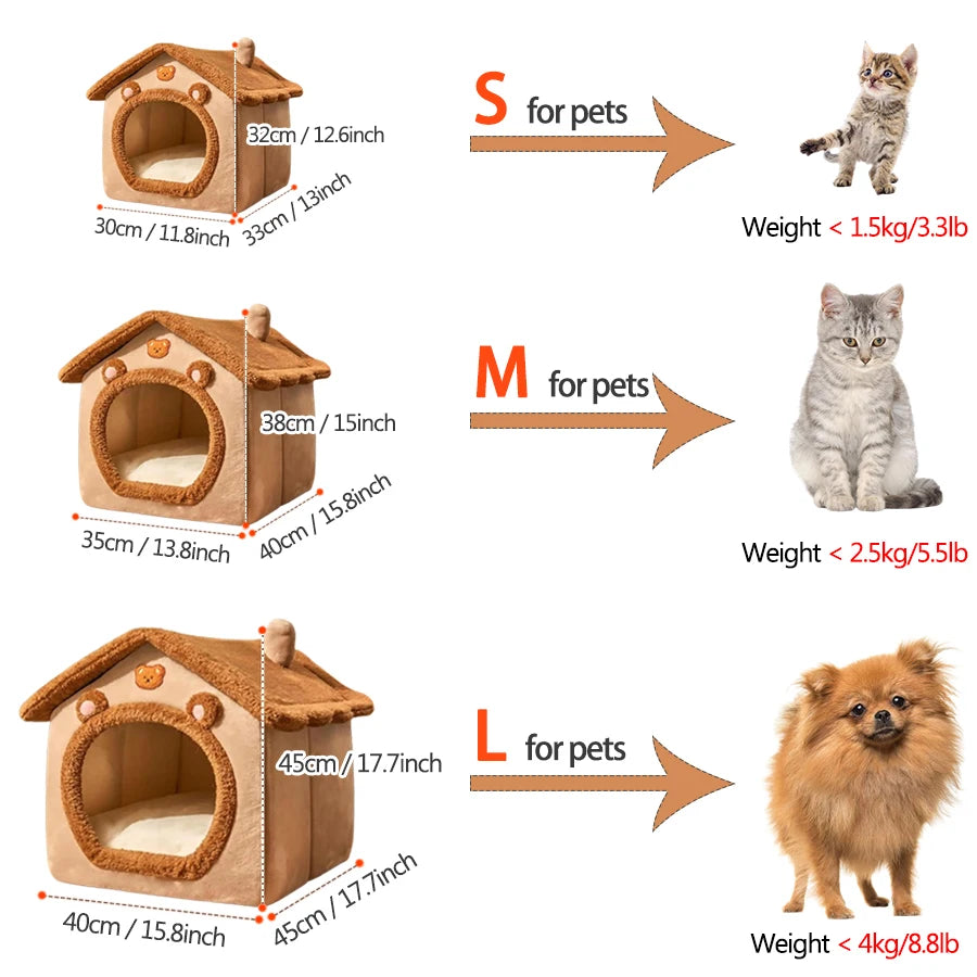 Foldable Pet House- Removable Washable Pet House and Sofa