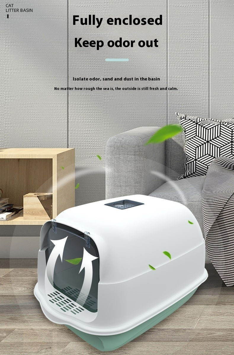 Fully Enclosed Cat Litter Box – Privacy Toilet for Cats
