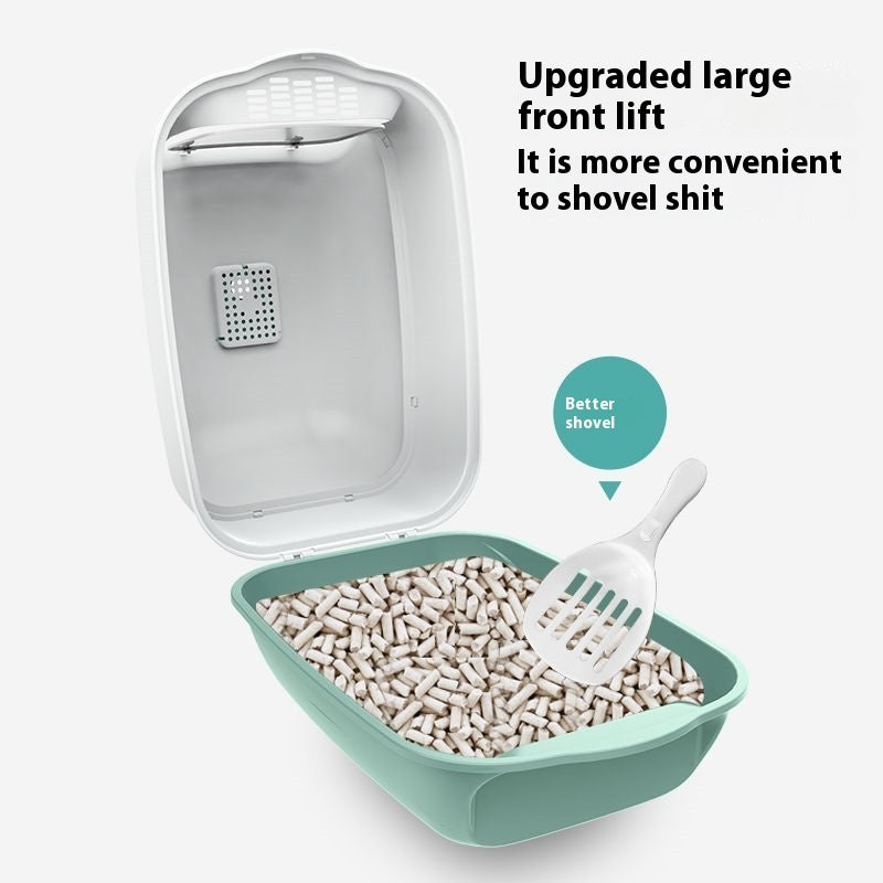 Fully Enclosed Cat Litter Box – Privacy Toilet for Cats