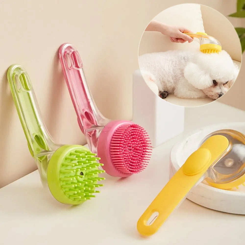 Long Handle Pet Bath and Grooming Brush – for Dogs &Cats