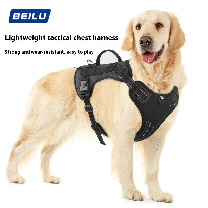 Anti-Break Loose Dog Harness with Hand-Held Rope – Durable Polyester Pet Leash for Daily Walks